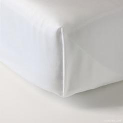 Bettlaken ohne Gummizug | Essentia | Perkal 400 TC | Weiß | 282 x 302 cm (für 200 x 220 cm Matratze) 