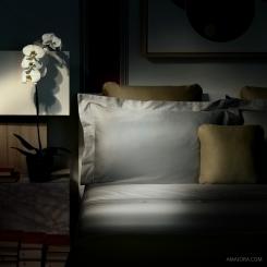 Completo Letto | Essentia Bourdon Bio | Raso 600 TC | Grigio Perla 