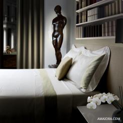 Completo Letto | Serenitatem | Raso 600 TC | Bianco con Pietra 