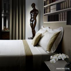 Completo Letto | Serenitatem | Raso 600 TC | Bianco con Spiaggia 