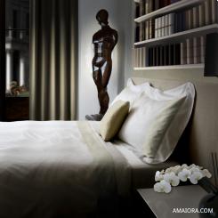 Copripiumino | Serenitatem | Raso 600 TC | Bianco con Pietra 