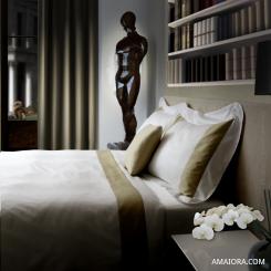 Copripiumino | Serenitatem | Raso 600 TC | Bianco con Spiaggia 