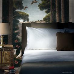 Copripiumino Essentia Bourdon Percalle 400 TC Bianco 