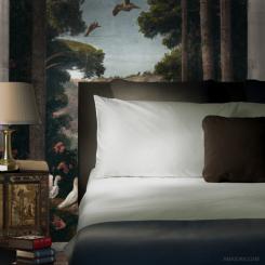 Copripiumino Essentia Bourdon Percalle 400 TC Avorio 