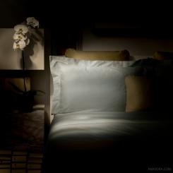 Completo Copripiumino | Essentia Bourdon Bio | Raso 600 TC | Grigio Perla 