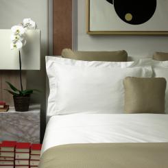 Copripiumino Essentia Bourdon Raso 600 TC Avorio 