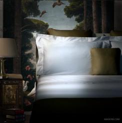 Completo Letto di Lusso | Essentia Custom Bourdon | Raso Angels Embrace | Bianco con Bourdon Bianco 