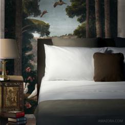 Completo Letto Essentia Bourdon Percalle 400 TC Bianco 